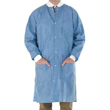 Load image into Gallery viewer, Protect Plus Lab Coats Knee Length Blue  10/pk