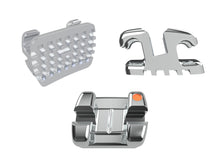 Load image into Gallery viewer, Agility Braces Brackets MBT or Roth  0.22&quot; with Hooks 3&#39;s 4&#39;s 5&#39;s, Mesh Base Kit-G&amp;H USA
