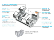 Load image into Gallery viewer, Agility Braces Brackets MBT or Roth  0.22" with Hooks 3's 4's 5's, Mesh Base Kit-G&H USA
