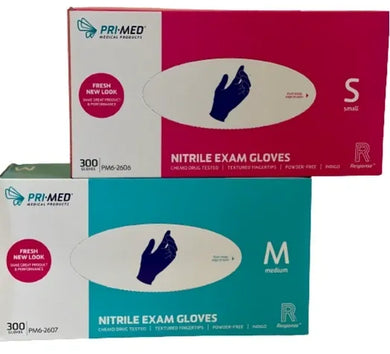 PriMed - Nitrile Powder Free Exam Gloves 300/Box  - PM6-2607