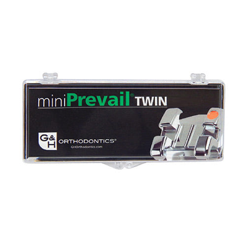 miniPrevail® Twin Brackets MIM .022 MBT, Offset Bicuspid Base, Kit - 20 Bracket #37KO-345-22-01