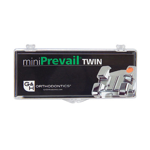 miniPrevail® Twin Bracket MIM .022 Roth, Offset Bicuspid Base, Kit - 20  Brackets #36KO-345-22