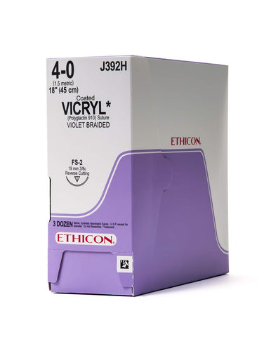Sutures. Vicryl. J392H 4-0 FS-2 18