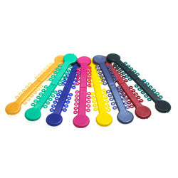 Versa-Ties  Elastomeric Ligature Elastic Ties, Rainbow Assorted, Pack of 46 sticks - 1,012 ties #VTRP46