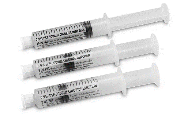Saline Sodium Chloride  0.9% USP 10mL Pre-Filled Flush Syringe 25/pk