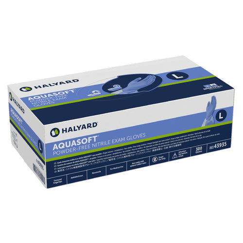 Halyard Aquasoft Exam Nitrile Powder Free Gloves 300/Box KC43934