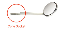Load image into Gallery viewer, J&amp;J- Chrome Mouth Mirror Head Cone Socket -Simple Stem , 12/Box