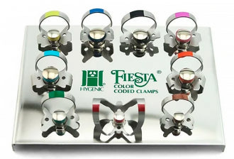 Hygenic Fiesta Color-Coded Rubber Dam Clamps Winged Set, #H09966