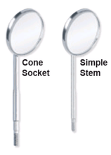 Load image into Gallery viewer, J&amp;J- Chrome Mouth Mirror Head Cone Socket -Simple Stem , 12/Box
