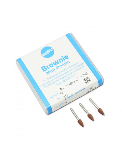 Shofu, Brownie, Mini Points, FG Shank , #0413, 12/Pkg