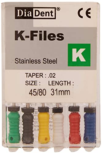 K-Files #31mm Stainless Steel Hand Files 6/pk(KFiles)
