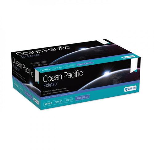 Ocean Pacific Eclipse Nitrile Gloves Blue Small size 200/Bx #OPS-EC