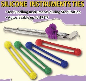 Dental Instruments Sterilization Silicone Ties (Pro Ties)Wrappers Bundling System 6Pcs/Bag