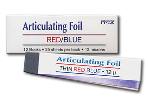 Articulating Foil Combo Red/Blue 25/pk 12Mic-USA