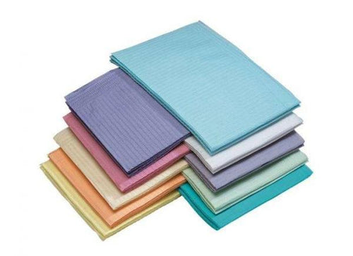 Disposable Dental Patient Bibs 500/Box 2/Ply Tissue+1 Ply Poly