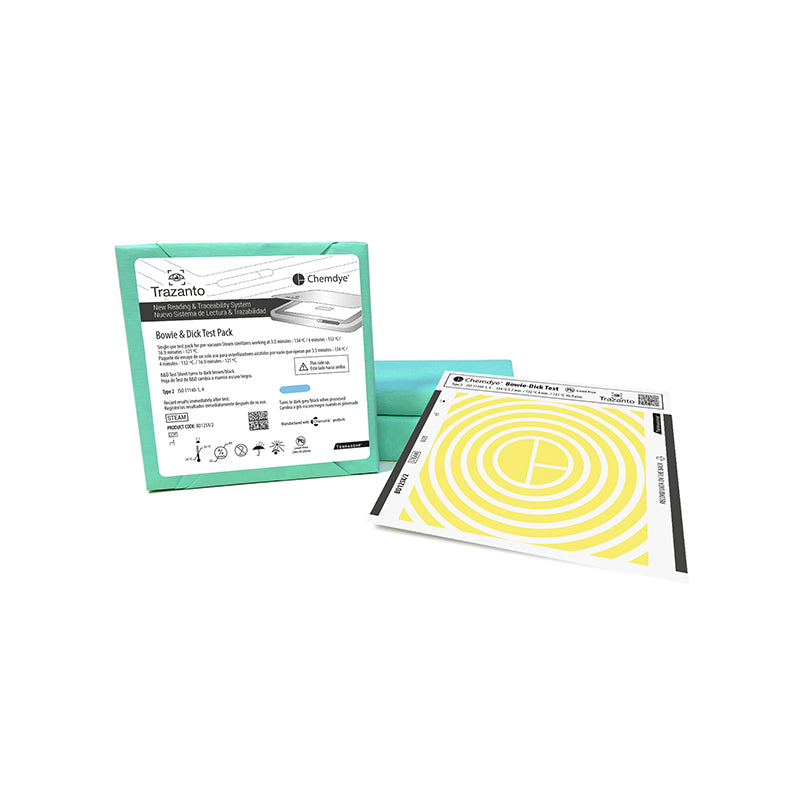 Chemdye Bowie Dick Class 2 Chemical Indicator Test 20/Pack #BD125X