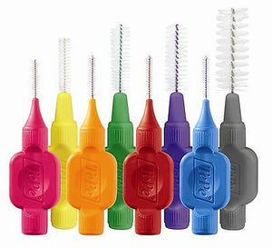 Oral Hygiene & Tapered Spiral Ortho  INTERDENTAL BRUSHES Floss Assorted Colors 100/Pk