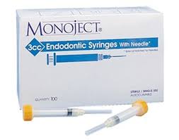 Endodontic Irrigation Syringes 27G Yellow