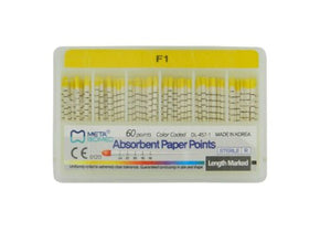 Pro Taper Absorbent Paper Points,60/Pack F1-F2-F3, MetaBiomed