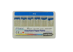 Pro Taper Absorbent Paper Points,60/Pack F1-F2-F3, MetaBiomed