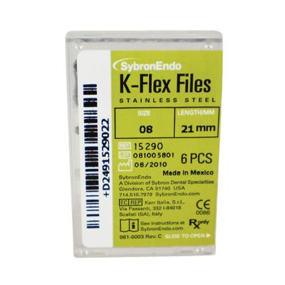 KFiles (KFlex) 30mm Stainless Steel  HAnd Files 6/Pk -SybronEndo