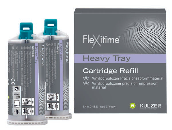 FlexiTime Refill VPS Impression Tray, 2x50ml Cartridges (Heavy Body - Light Body)