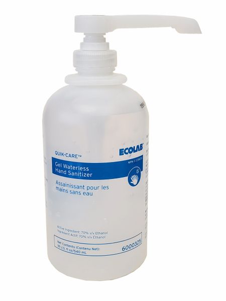 QuickCare Hand Gel Waterless Hand Sanitizer, 540/ml -Ecolab #6000325