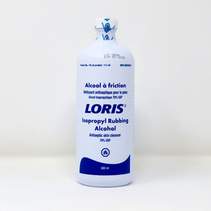 LORIS Isopropyl Rubbing Alcohol Antiseptic Cleansing 70% 500ml 12/Case