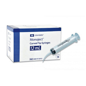 Monoject 12 mL Syringe Curved Tip #8881412012 50/Box