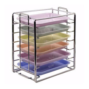 Tray & Lid Organizer Rack Stackable , Capcity:8  Trays #B