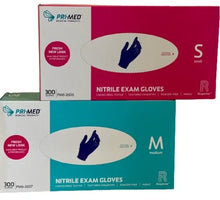 Load image into Gallery viewer, (Buy 3 Cases Mix&amp;Match Get A $50 Visa Card) PriMed -Nitrile Powder Free Exam Gloves 300/Box 10/Case