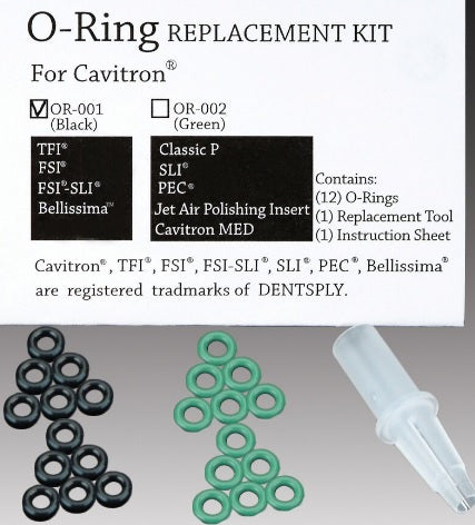 O-Ring for Cavitron Ultrasonic Scaler Insert Replacement Kit  OR-001 , Black -12/Pk