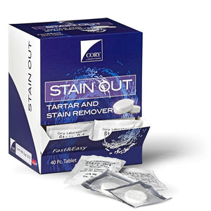 Stain Out- Tartar and Stain Remover Tablets 40/bx - Cory Labs USA